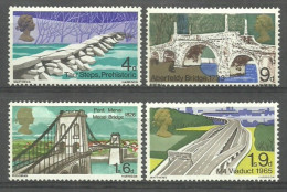 United Kingdom Of Great Britain & Northern Ireland 1968 Mi 481-484 MNH  (ZE3 GBR481-484) - Brücken