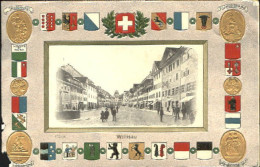10578474 Willisau Willisau Wappen Praegedruck Ungelaufen Ca. 1910 Willisau - Autres & Non Classés