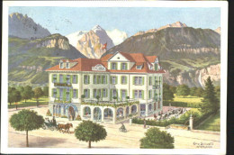 10578462 Interlaken BE Interlaken KuenstlerOtto Schlaefli Hotel X 1923 Interlake - Autres & Non Classés