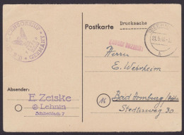 "Lehnin", "Gebühr Bezahlt", Roter L1, 21.5.46, US-Zensur - Storia Postale