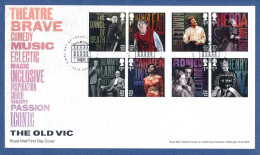 GRANDE BRETAGNE The Old Vic FDC. R Burton, L.Olivier, G Jackson, A Finney, M Smith... Cinéma, Film, Movie. - Kino