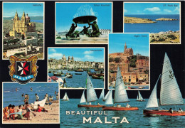 MALTE - Beautiful Malta - Multivues - Animé - Colorisé - Carte Postale - Malte