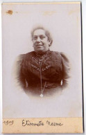 CARTE CDV - Portrait De Etiennette Nesme En 1909 -  Tirage Aluminé - Taille 59 X 93 - Oud (voor 1900)