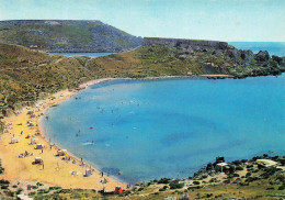MALTE - Ghain Tuffieha Bay - Animé - Colorisé - Carte Postale - Malte