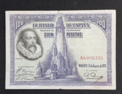 Billet 100 Pesetas 1928 Espagne - 100 Peseten
