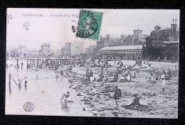 Cp, 50, Cherbourg, Le Casino Et La Plage, Voyagée 1910 - Cherbourg