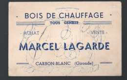 Carbon-Blanc (33) Carte Commerciale  MARCEL LAGARDE Bois De Chauffage     (PPP47369) - Publicités
