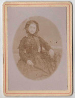 CARTE CDV - Portrait D'une Jeune Fille, à Identifier -  Tirage Aluminé 19ème - Taille 70 X 95 - Old (before 1900)