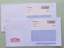 I-06- Spagna, Espana, Spain, Correos Label,ema,meter, Silla (Valencia) E Monzon (Aragona),2019 - Cartas & Documentos