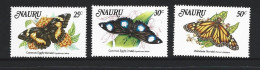 Nauru 1984 Butterfly Set Of 3 MNH - Nauru