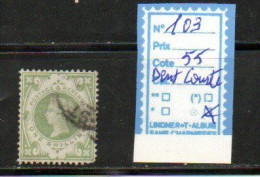 Victoria - N° 103 Dent Courte - Used Stamps