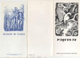 Appel Du SECOURS DE FRANCE 1973 Texte De Jacques Isorni  (2 Documents)   (PPP47370) - Publicités