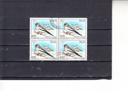 ITALIA  1995 - Sassone  2144°  (quartina)  - Uccelli - Sperlingsvögel & Singvögel