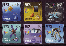 Serbia 2024 EXPO 2027 Belgrade Space Definitive Set (reprint From 1967) MNH - Serbie