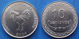EAST TIMOR - 10 Centavos 2004 "Rooster" KM# 3 Democratic Republic Of Timor-Leste (2003) - Edelweiss Coins - Timor