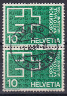 EXPOSITION NATIONALE LAUSANNE 1964 En Paire Cachet Lugano - Gebraucht