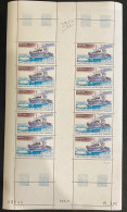 TAAF - YT PA N° 64 ** - Neuf Sans Charnière - Poste Aérienne - Feuille Complète - 1980 - Airmail