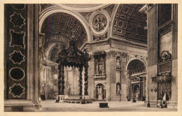 Postcard Italy Rome San Pietro Interior Altar - San Pietro