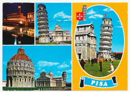 CPSM 10.5 X 15 Italie (315) PISA Pïse La Tour La Basilique Le Baptistère - Pisa
