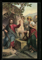 Künstler-AK Stengel & Co. Nr. 29064: Christus Und Die Samariterin Nach Hofmann  - Otros & Sin Clasificación