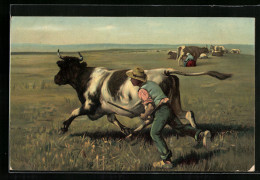 Künstler-AK Stengel & Co. Nr. 29922: La Vache èchappèe  - Otros & Sin Clasificación