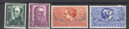 0ch  0834 -  Suisse  :  Mi  314-17  Yv  303-06  * - Unused Stamps