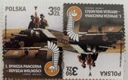 Poland 2024. The 1st Polish Armoured Division - Odyssey Of Liberty. Tete Beche. MNH - Blocks & Kleinbögen