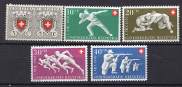 T3798 - SWITZERLAND Yv N°497/501 ** Pro Patria Fete Nationale - Unused Stamps