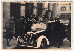 AUTO CAR VOITURE FIAT 508C - FOTOCARTOLINA ORIGINALE TORINO CHIESA DELLA CROCETTA ANNI '40 - Coches