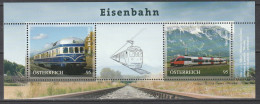 Österreich PM Block 2024 Eisenbahn Blauer Blitz Und Talent ** Postfrisch - Persoonlijke Postzegels