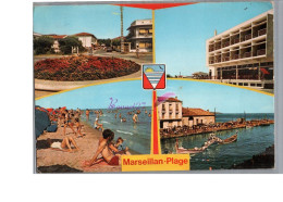 MARSEILLAN PLAGE 34 - Arrivée à La Plage Le Crabe Les Joutes 1972 - Marseillan