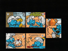 3809/3813 De Smurfen Oblit/gestp Centrale - Used Stamps