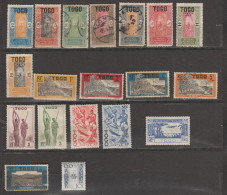 Ex-Colonies Françaises Togo Ensemble De 19 Timbres Différents (Voir Détail) - Sonstige & Ohne Zuordnung