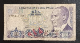 Billet 1000 Lira 1986 Turquie - Türkei