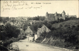 France 1921 Postcard Culan Cher, General View Of The Town With Castle, Unused, Back Described - Culan