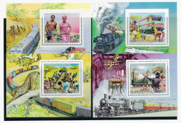 P3114 - BURKINA FASO MICHEL BL 121 A / 124 A, 4 S/S IN MNH CONDITION - Trenes