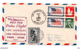 Primo Volo T.W.A. Los Angeles/Citta' Del Vaticano Del 2.10.57 - Ongebruikt