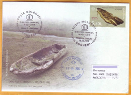 2024 Moldova  FDC „From The Museums’ Patrimony”  Monoxilo, Museum Of History And Ethnography From Ungheni. - Museums