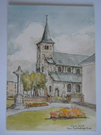 Kerk St.-Laurentius Ename 10.8.88 Tekening Van Rostenberge-Leus (970 Oudenaarde) (704) - Oudenaarde