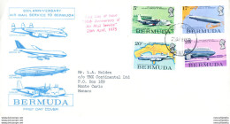 Servizio Postale Aereo 1975. FDC. - Bermudes