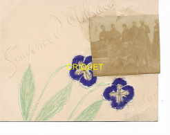 Guerre 14-18, WW1, Carte Montage D'un Poilu Nommé ( Julien Brunet ) Avec Photo Et Pensées, 1915, Voir Correspondance - War 1914-18