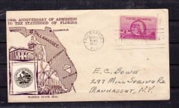 USA 1945 Mi Nr 532, Letter Florida To Manhasset NY, 9-3-1945 , - Brieven En Documenten