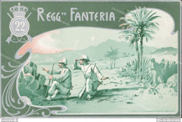 Ap269 Cartolina Militare 22 Reggimento Fanteria Campagna D'etiopia - Regiments