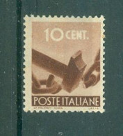 ITALIE - N°481 Mh - Série Courante. Demovratica. - 1946-60: Gebraucht