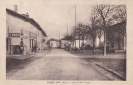 MARLIEUX  -  BOURG  EN  BRESSE  -  AIN   -  (01)   -   PEU  COURANTE  CPA  -  LE  CENTRE  DU  VILLAGE. - Otros & Sin Clasificación