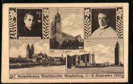 AK Magdeburg, 67. Katholikentag 1928, Propsteikirche St. Sebastian, Stadthalle  - Otros & Sin Clasificación