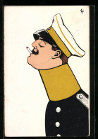 AK Soldat In Uniform Mit Zigarette Im Mund  - Guerre 1914-18