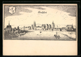 Künstler-AK Hassfurt, Historische Stadtansicht Mit Wappen  - Hassfurt
