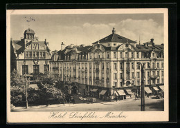 AK München, Hotel Leinfelder, Lenbach & Karlsplatz  - Muenchen