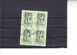 ITALIA  1973 - Sassone  1235°  (quartina)  - Natale - 1971-80: Afgestempeld